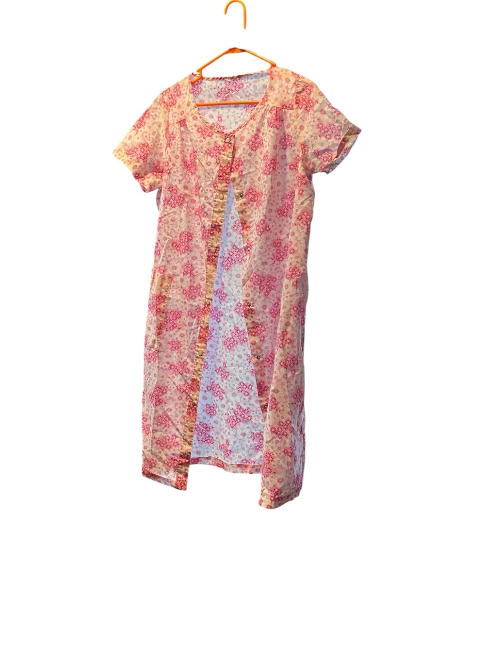 Pink Floral Cotton night gown